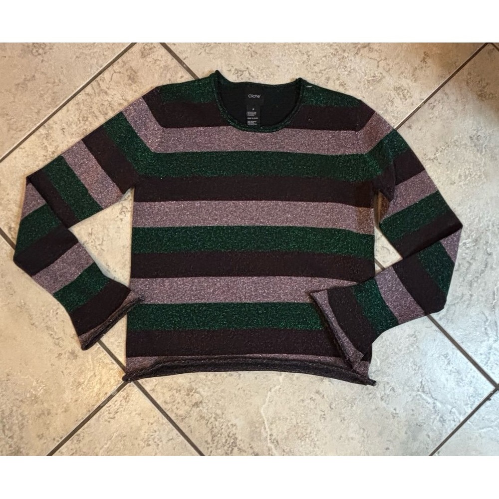 Cliche Striped long sleeve top size small